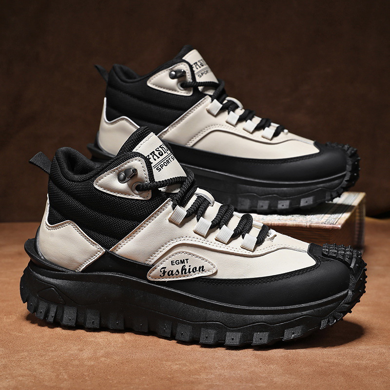 Кросс-бордерные мужские обувь больших размеров, новые осенние высокие ботинки в британском стиле, винтажные рабочие ботинки, водонепроницаемые туристические ботинки