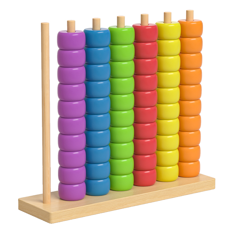 Wooden Colorful Beads Early Education Calculation Color Matching Fun Kindergarten Baby Training Educational Toys