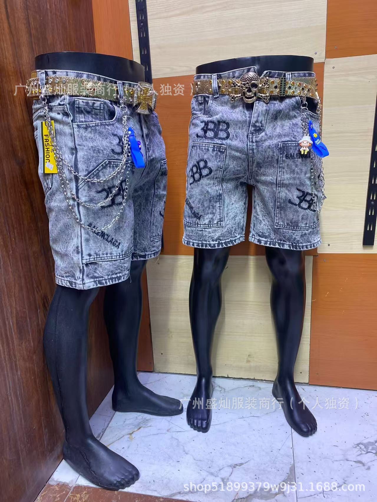 Men's Denim Shorts Wholesale Men's Denim Shorts Five-Point Pants Men's Jeans Wholesale