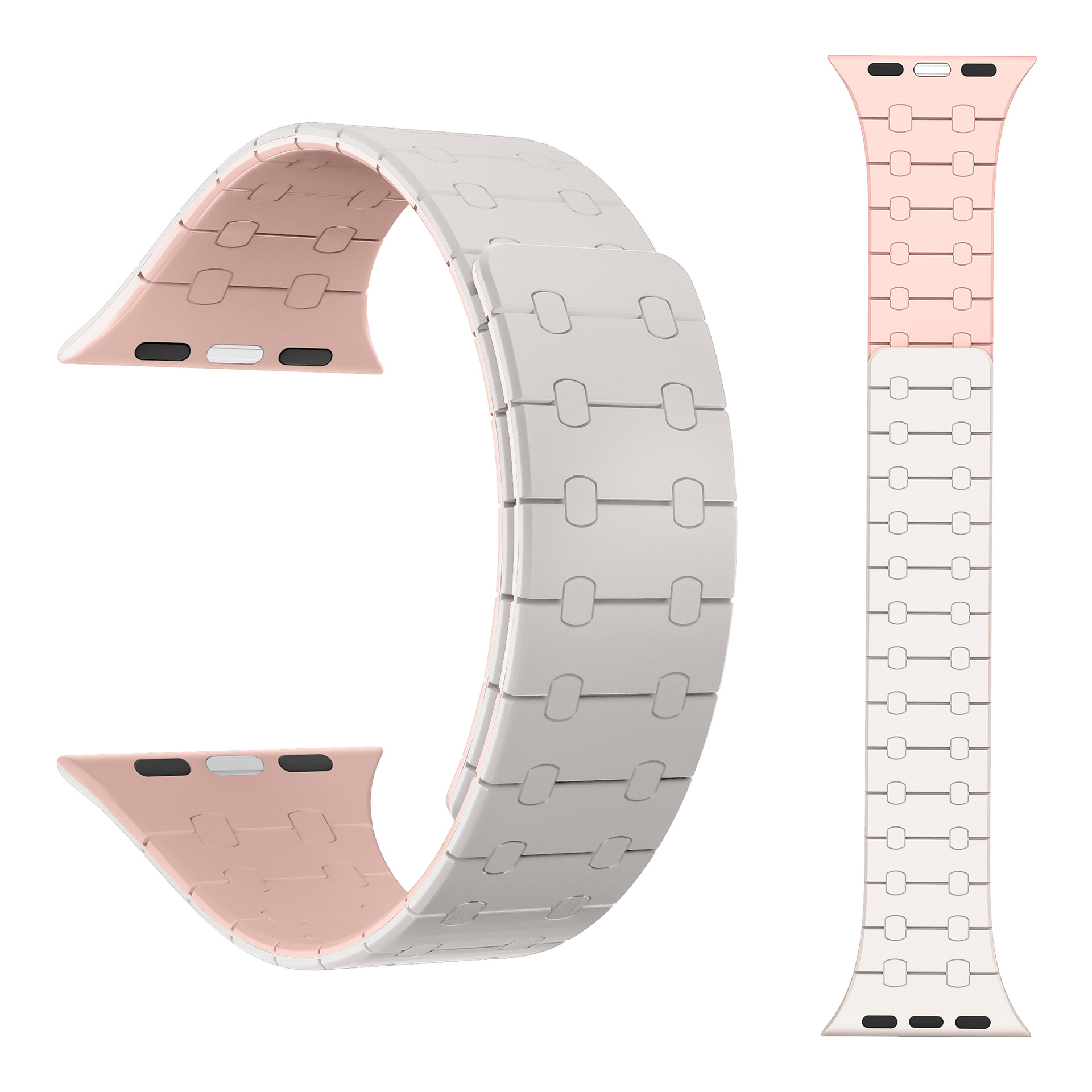 For Apple Watch Strap Magnetic Iwach8/9 Silicone Magnetic Apple Watch 8/9 Strap Classic Two-Tone