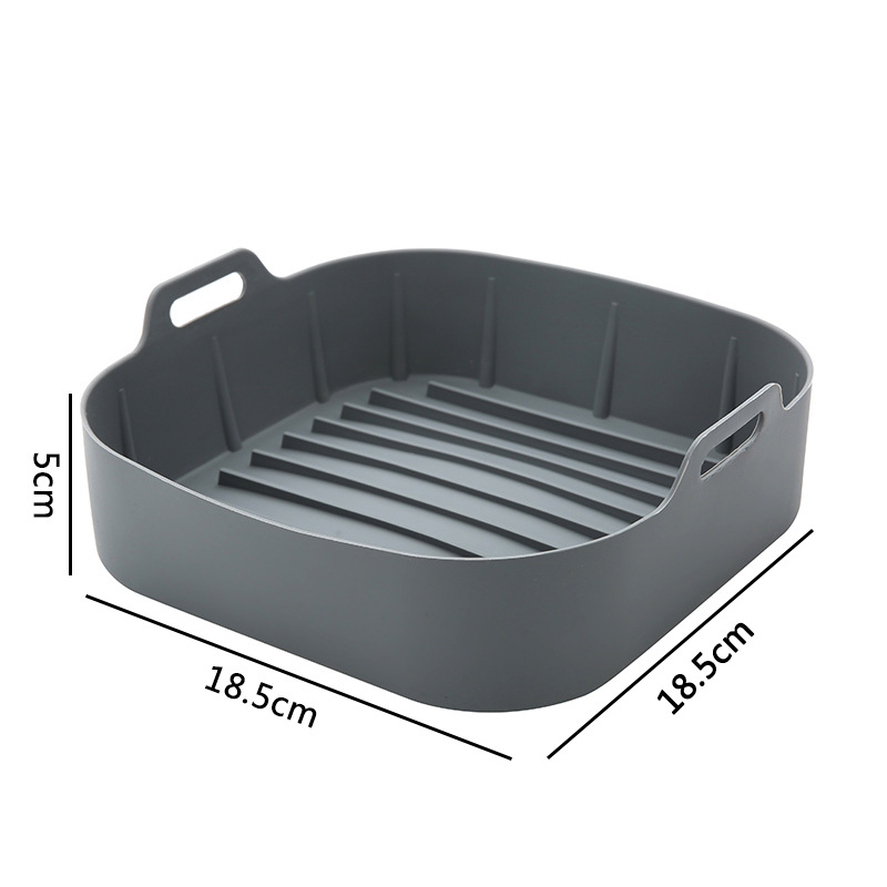 Silicone air fryer silicone baking pan square microwave oven roast chicken tray square baking mat wholesale