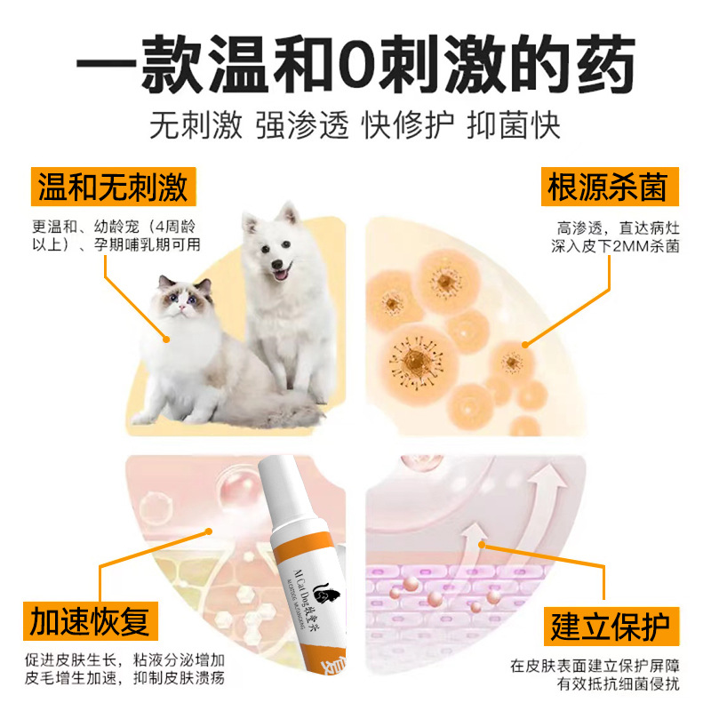 Cat and Dog Ringworm Skin Disease Fungal External Medicine Compound Ketoconazole Ointment Pet Skin Disease Anti-Inflammatory Ointment Cat and Dog