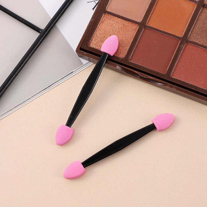 Factory Direct Sales Non-disposable Double-headed Blending Brush Latex Sponge Eye Shadow Stick Eye Makeup Brush Beauty Tool
