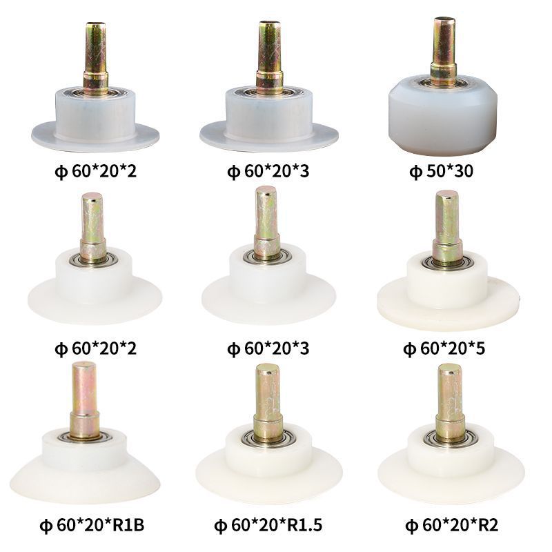 Coating Machine Pressure Wheel Round Wheel Ratchet Silicone Transmission Nylon Wheel Coating Machine Woodworking Accessories with Bearing Rubber Wheel Coating