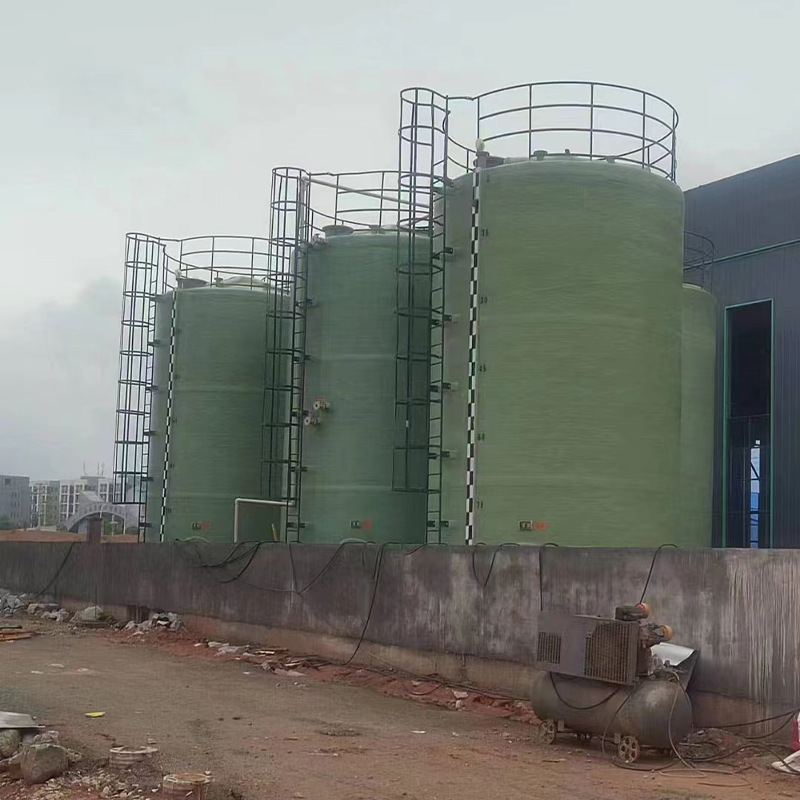 Wholesale vertical horizontal sulfate acid storage tank FRP storage tank manufacturers liquid chemical spray lining fire water storage tank