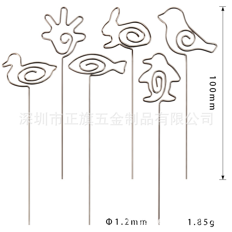 CNglam creative wire clip flower shape business card clip metal flower clip note clip cross-border in stock