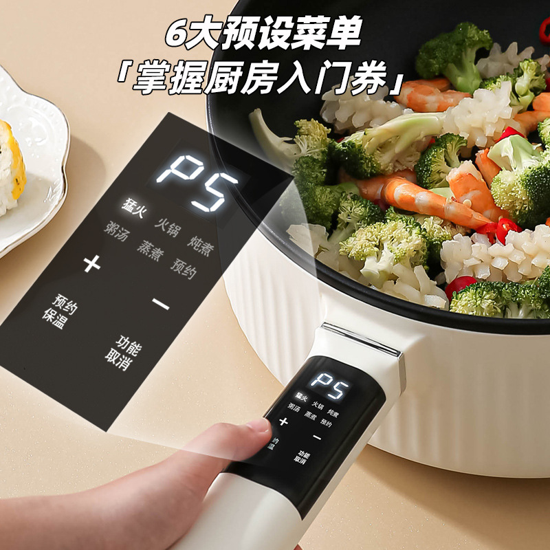 Royalstar Electric Wok Household Electric Hot Pot Smart Electric Cooking Pot Wok Zhongshan Kitchen Electric Gift Wholesale Steamer