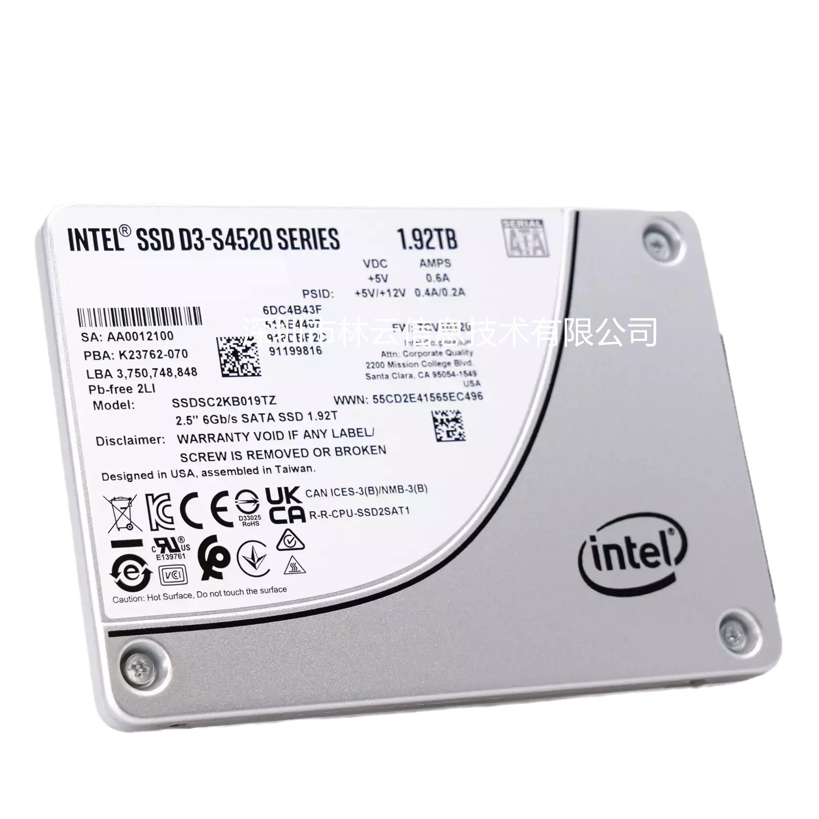 For Intel/Intel S4520 1.92T new enterprise SSDSC2KB019TZ01 s4510