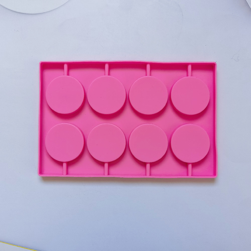 8-piece Lollipop 416 Chocolate Silicone Mold Candy Pudding Dessert Mold Cake Decoration Baking Utensils