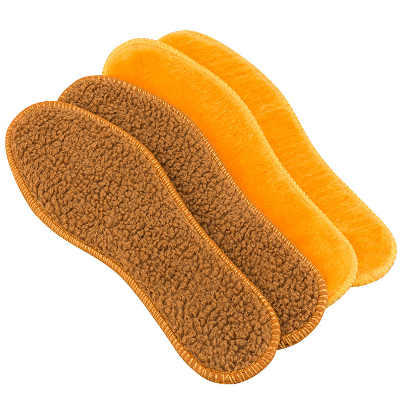 Cashmere cotton insole thickened fleece-lined breathable sweat-absorbent deodorant lambswool plush wool warm insole winter