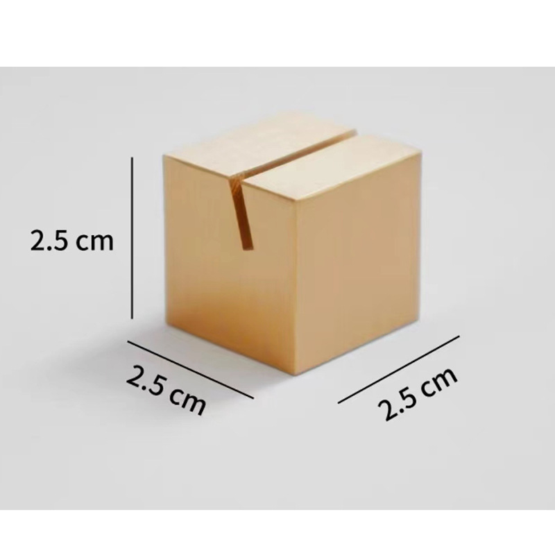 Латунный держатель для визиток 25 мм, настольный держатель для заметок и ценников