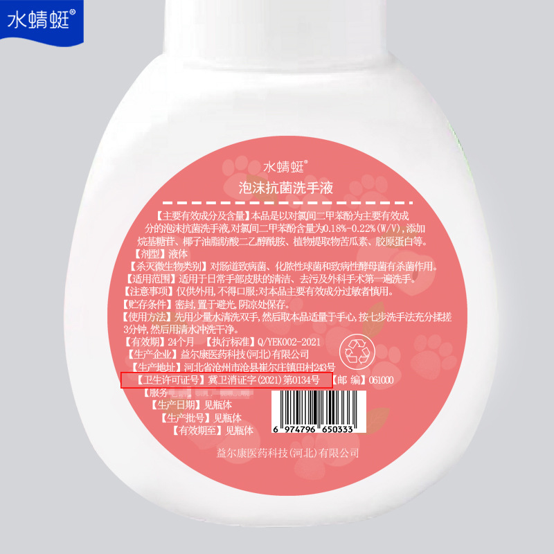 300ml foam antibacterial hand sanitizer Xiaozi factory disinfection antibacterial mousse children flower bubble hand sanitizer