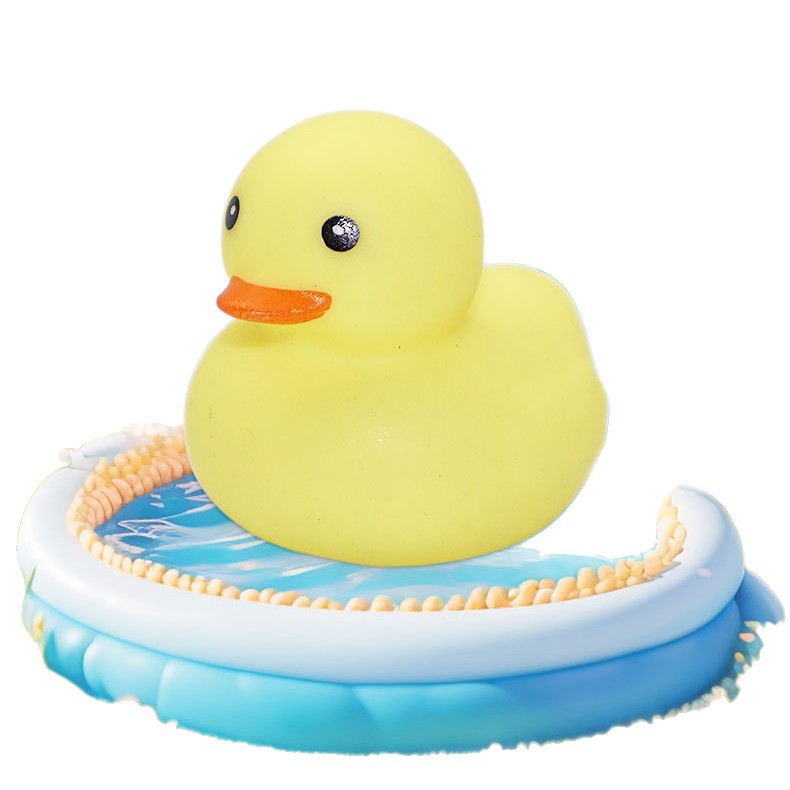 Cross-Border Bathing Little Yellow Duck No. 8 Children's Water Play Toy Baby Infant Squeeze and Squeak Stress Relief Toy Duck