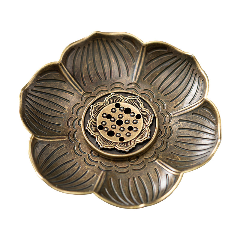 [Manufacturer Wholesale] Lotus Incense Insert Ornaments Multi-Functional Incense Holder Incense Insert Tray Incense Holder Alloy Incense Insert Accessories