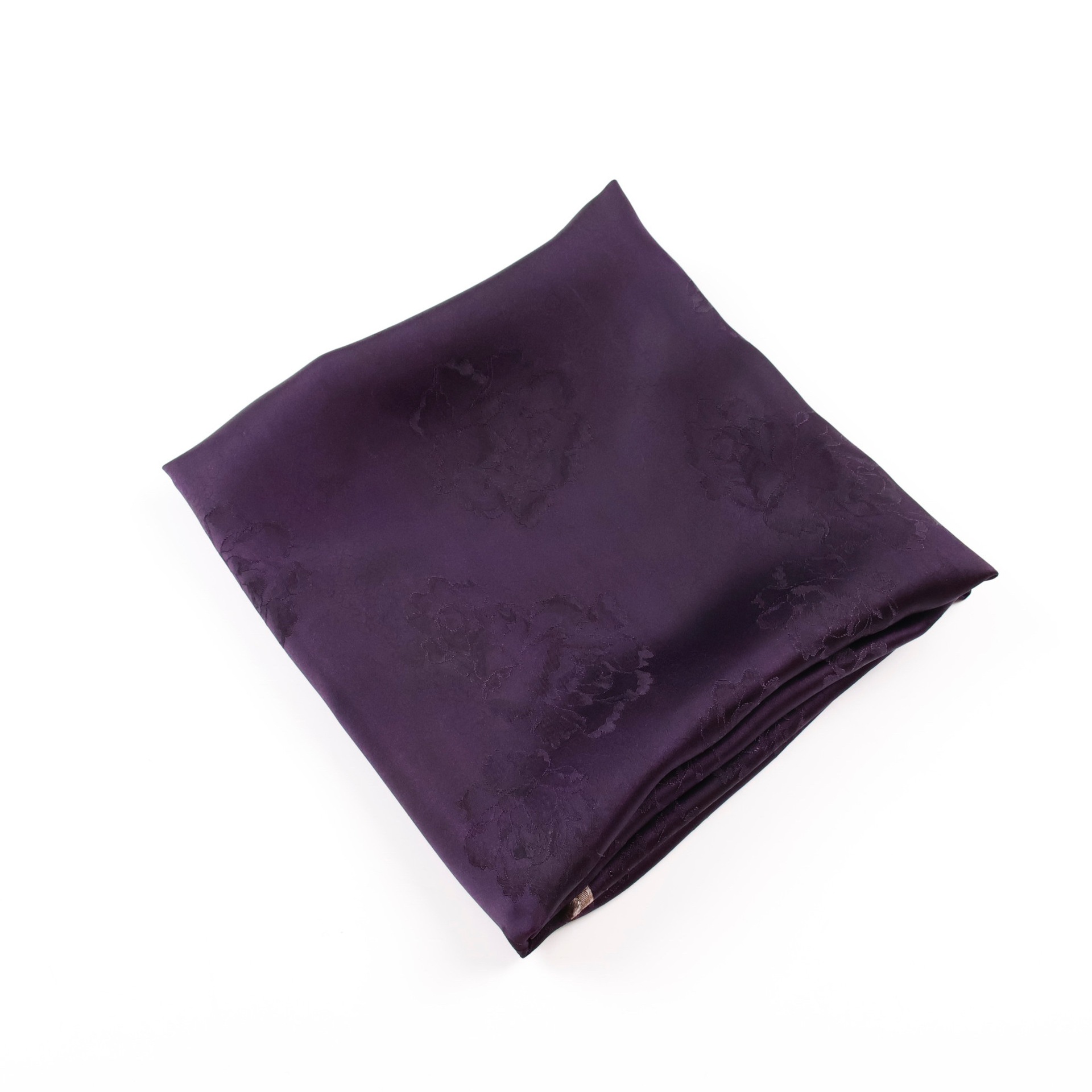 Glossy and Drapedy Chinese Style Dark Purple Rayon Silk Mulberry Silk over Yam Jacquard Fragrant Cloud Gauze Cheongsam Fabric