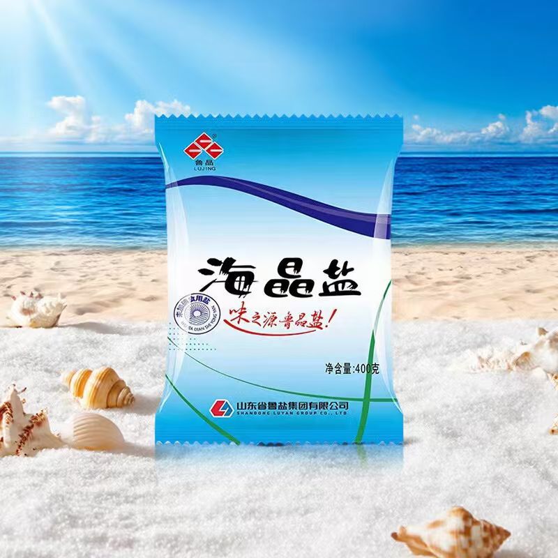 State-Owned Enterprise Produces Lu Jinghai Crystal Salt, Non-Iodized 400g, Naturally Crystallized, No Additives, Anti-Caking Agent, Edible Salt Seasoning