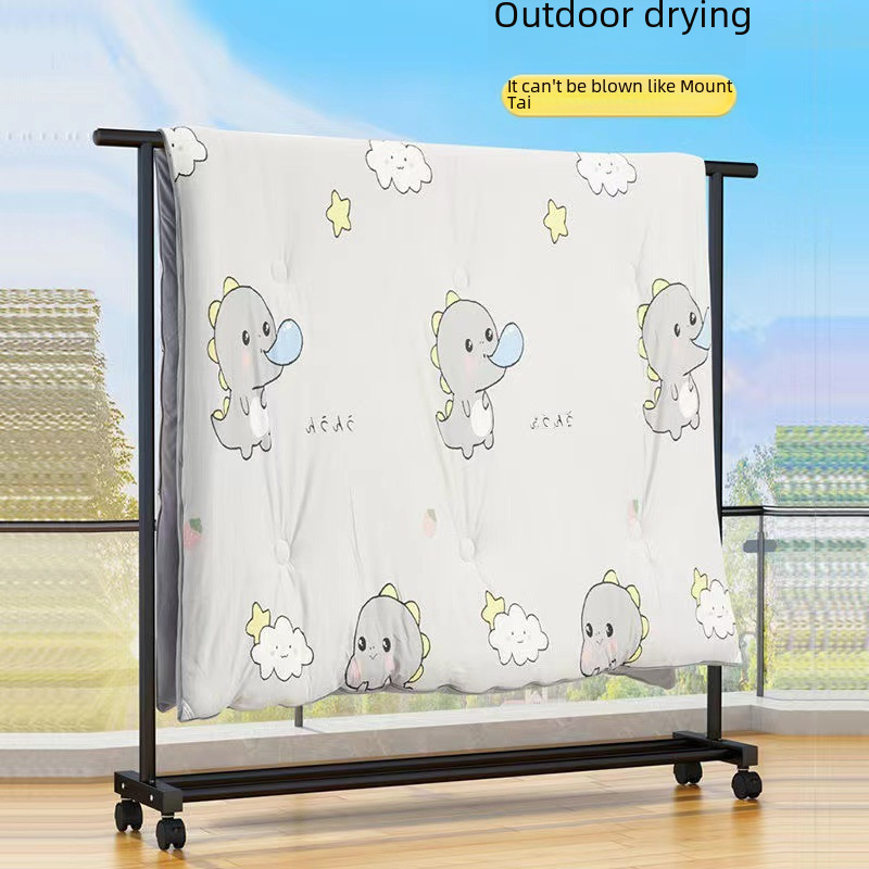 Simple Clothes Rack Floor-Standing Folding Balcony Clothes Rack Household Bedroom Household Clothes Rack Folding Clothes Rack