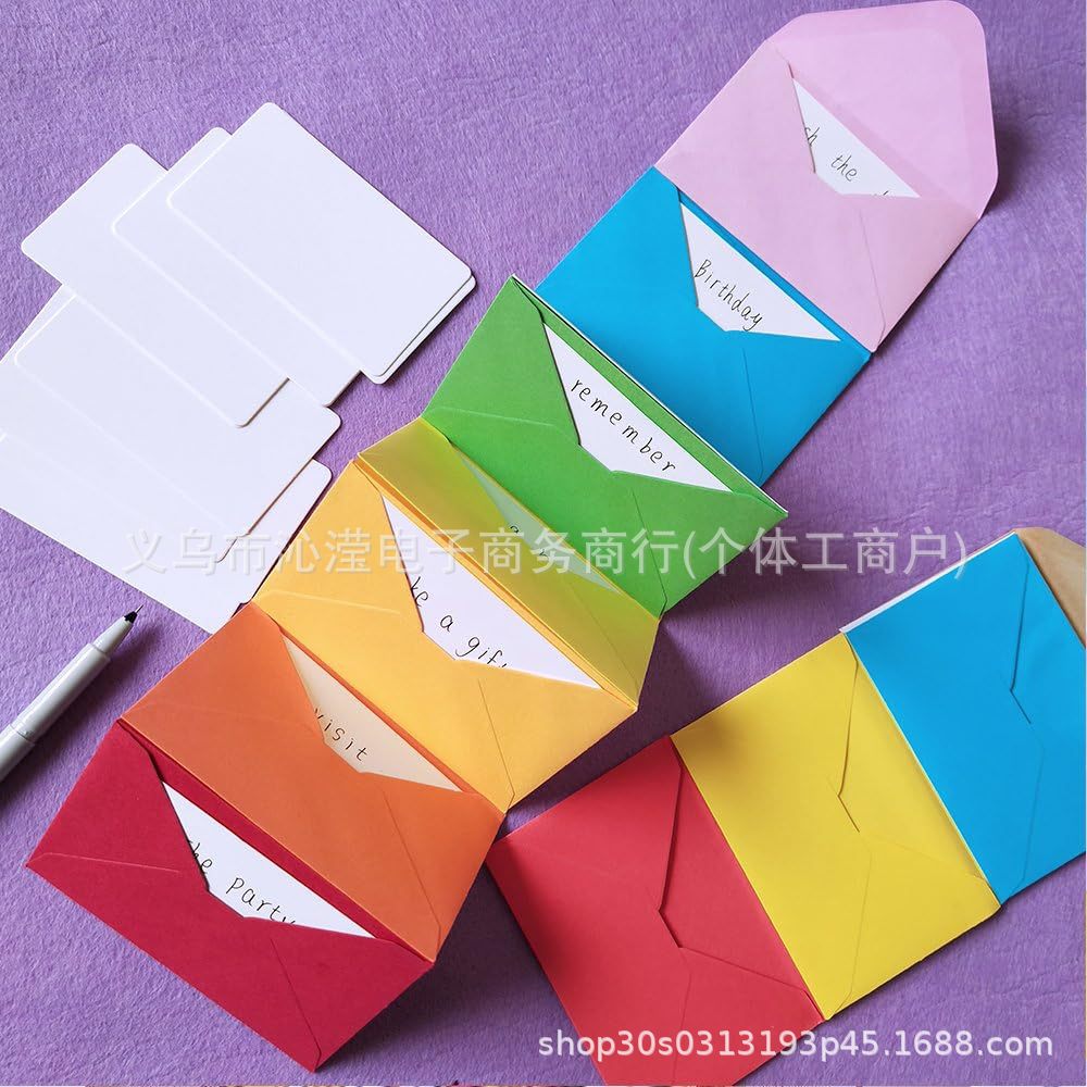 Cross-border Amazon Envelope Gift Card Business Card Colorful Mini Envelope Invitation Business Note Greeting Card Small Envelope