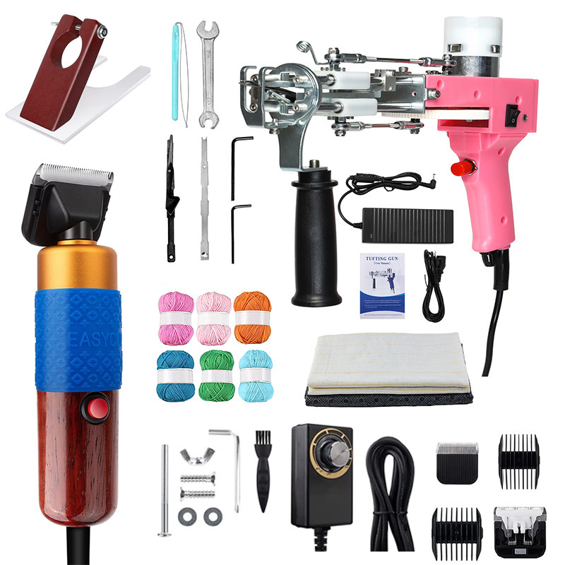 Cross-Border Tufting Gun Electric Hair Clipper Wool Set Tufting Gun Carpet Gun Tufting Cloth Kit Carpet Electric Needle