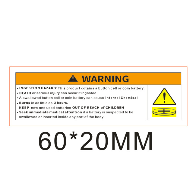 Choking hazard warning label small parts are not suitable for children under 3 years old EU US toy sticker