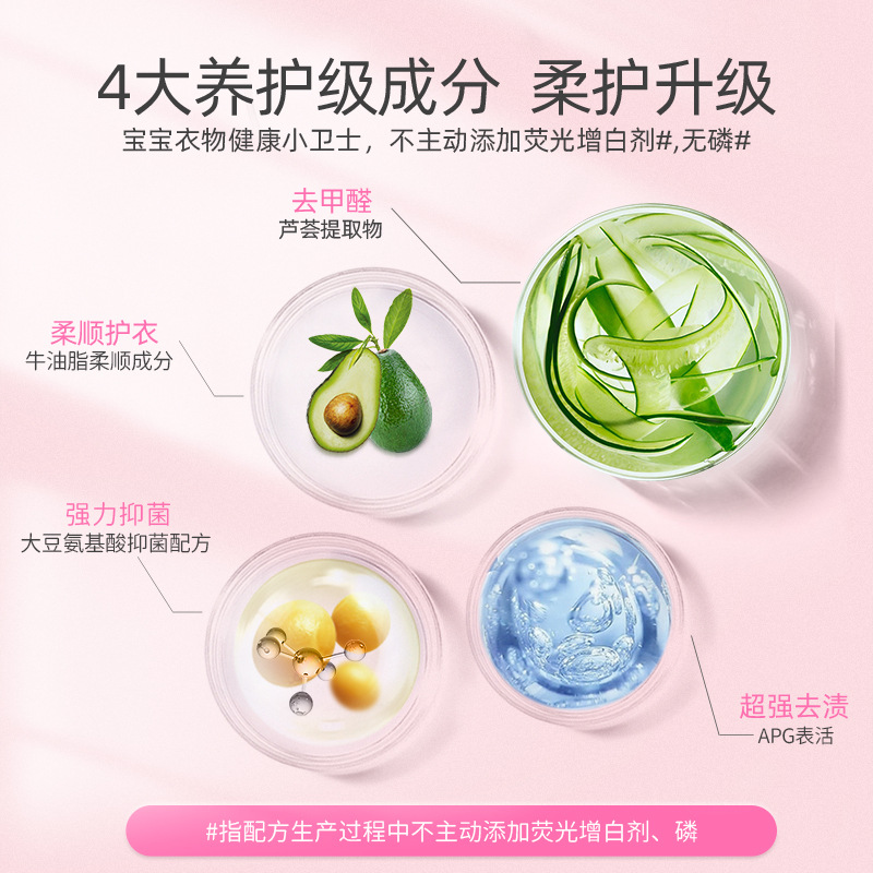 Care for Babies, Antibacterial Laundry Detergent, Baby-Specific Intimates Cleaning Agent, Adult Stain Remover, Customized Oem and Oem