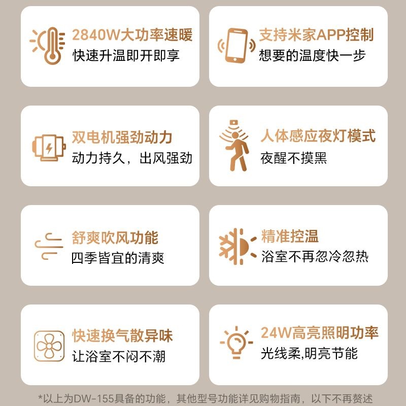 Door-To-Door Package Installation of Haotaitai Bathroom Heater, Warm Air Lamp, Lighting, Exhaust, Multi-Functional Integrated Ceiling Bathroom Heating Lamp