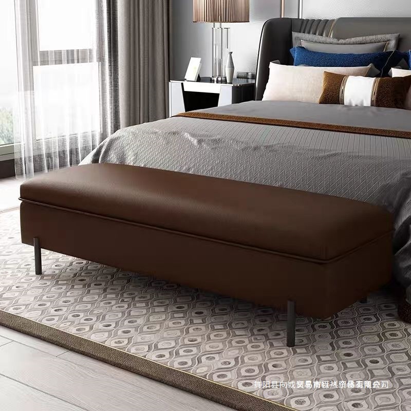 Light Luxury Bedroom Bed End Stool Bed Ottoman Solid Wood Sofa Stool Storage Living Room Storage Stool Bedside Extended Stool