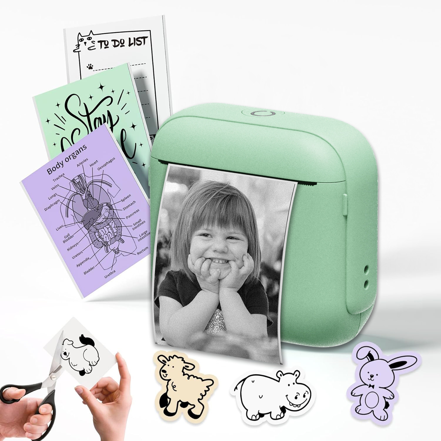 Cross-Border Popular High-Definition Bluetooth Thermal Printer Portable Home Small Mini Pocket Inkless Label Printing