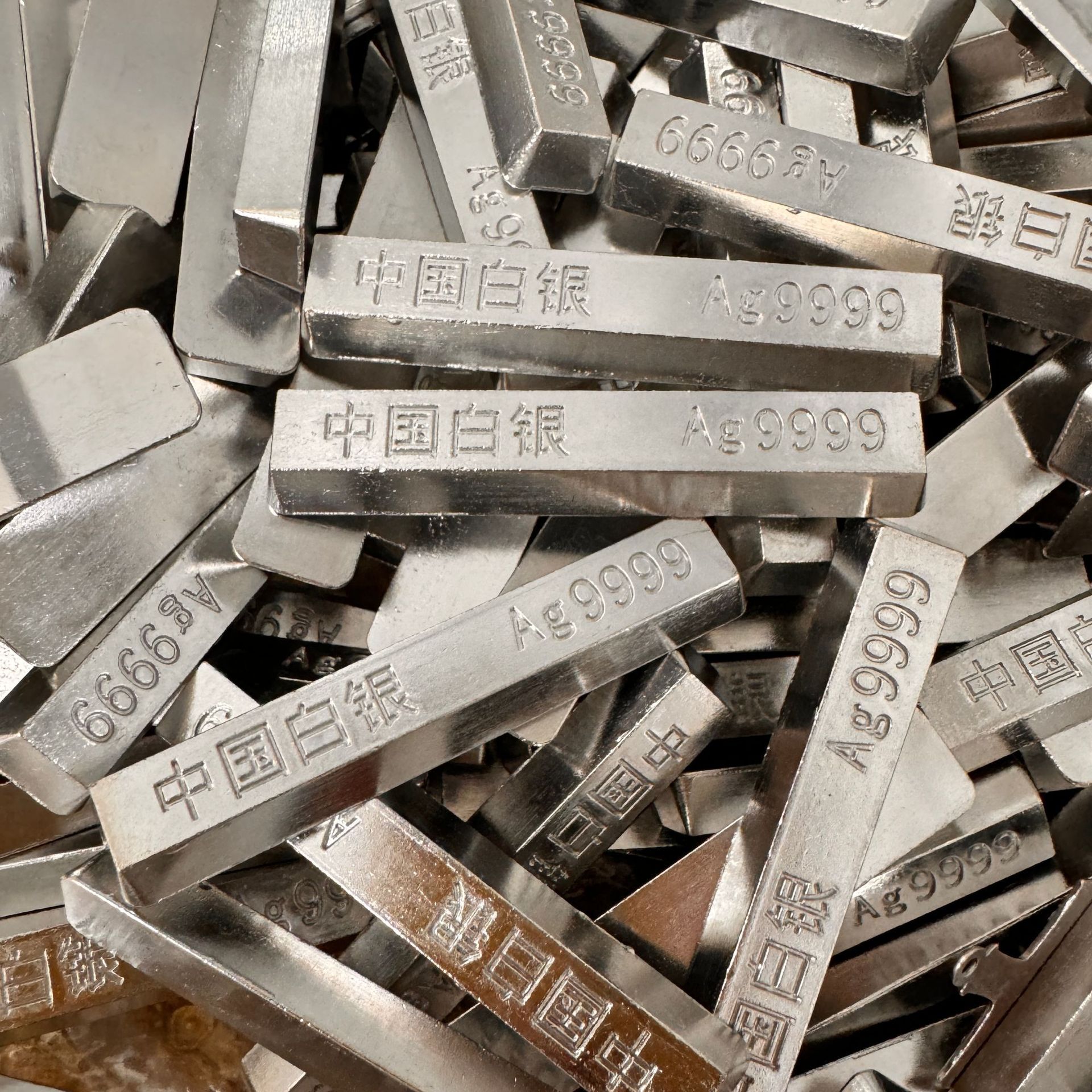 Simulation silver silver bar silver processing investment silver brick silver ingot broken silver desktop decoration props wholesale