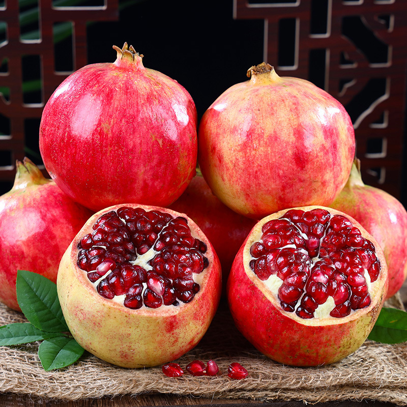 Tunisian Soft Seed Pomegranate Seasonal Fresh Fruit Seedless Sweet Ruby ​​Sweet Pomegranate Free Shipping