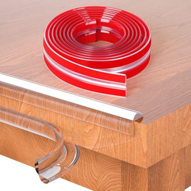 Pvc Transparent Anti-Collision Strips Invisible Corner Children's Corner Protector Strips Thickeneded Edge Strips Anti-Collision Protection Strips Soft Bag