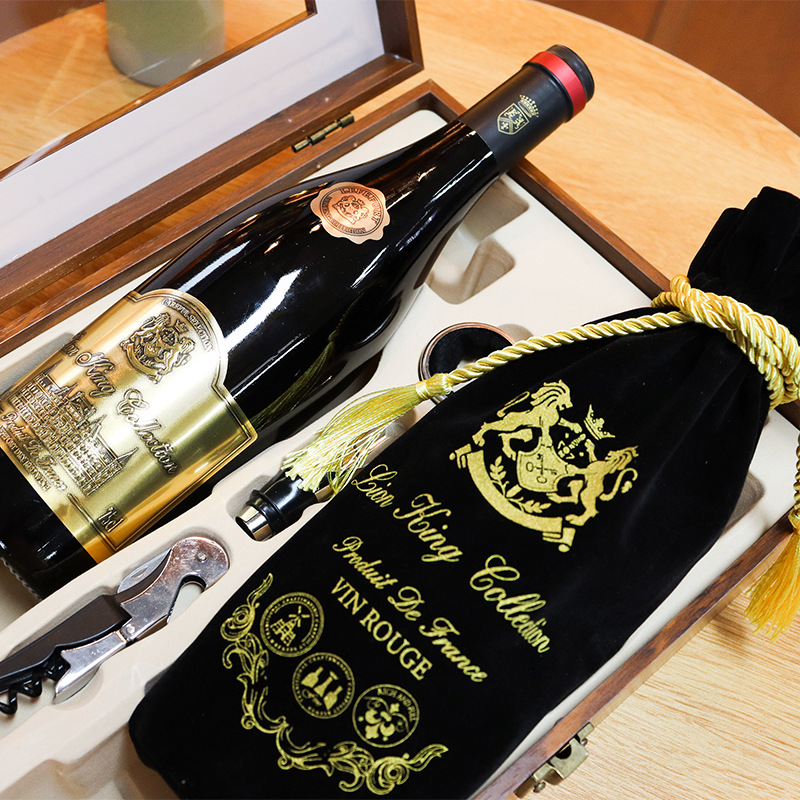 Gift Box Red Wine 14% Alcohol Content Metal Label Red Wine Low Price French Imported Red Wine Dry Red Wine Mid-Autumn Festival Gift Box