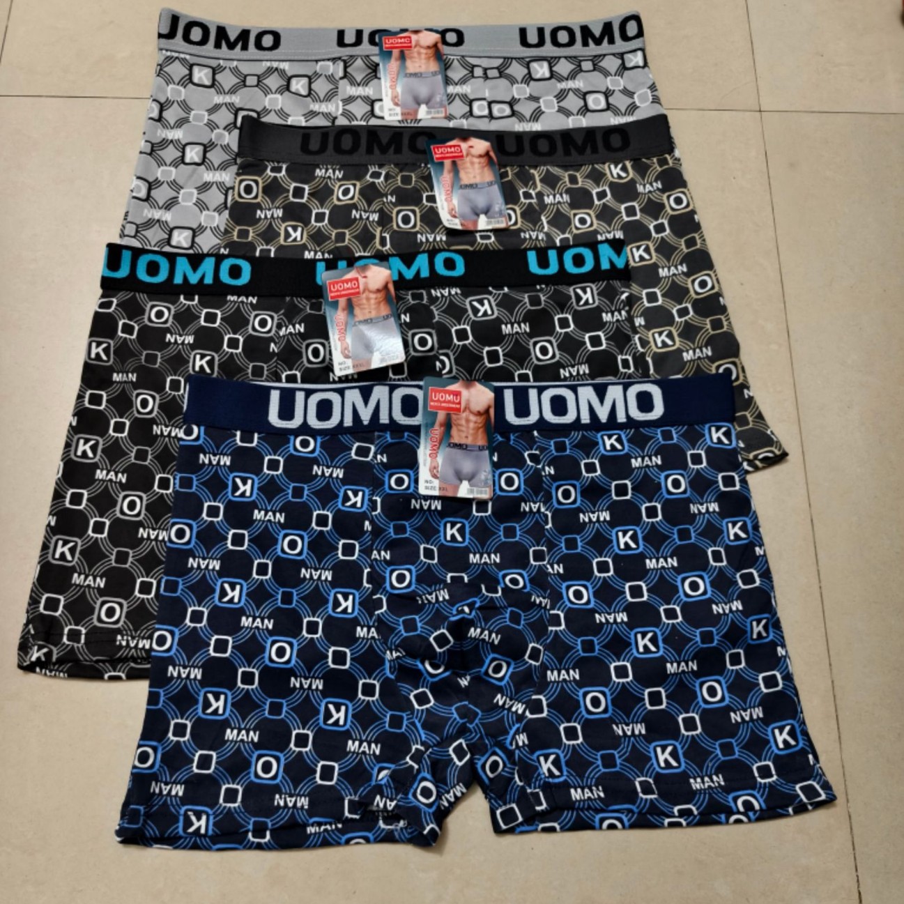 Cross-Border Live Broadcast Printed Milk Silk Underwear Men's Large Size Boxer Briefs Trendy Personality Loose Boys Summer