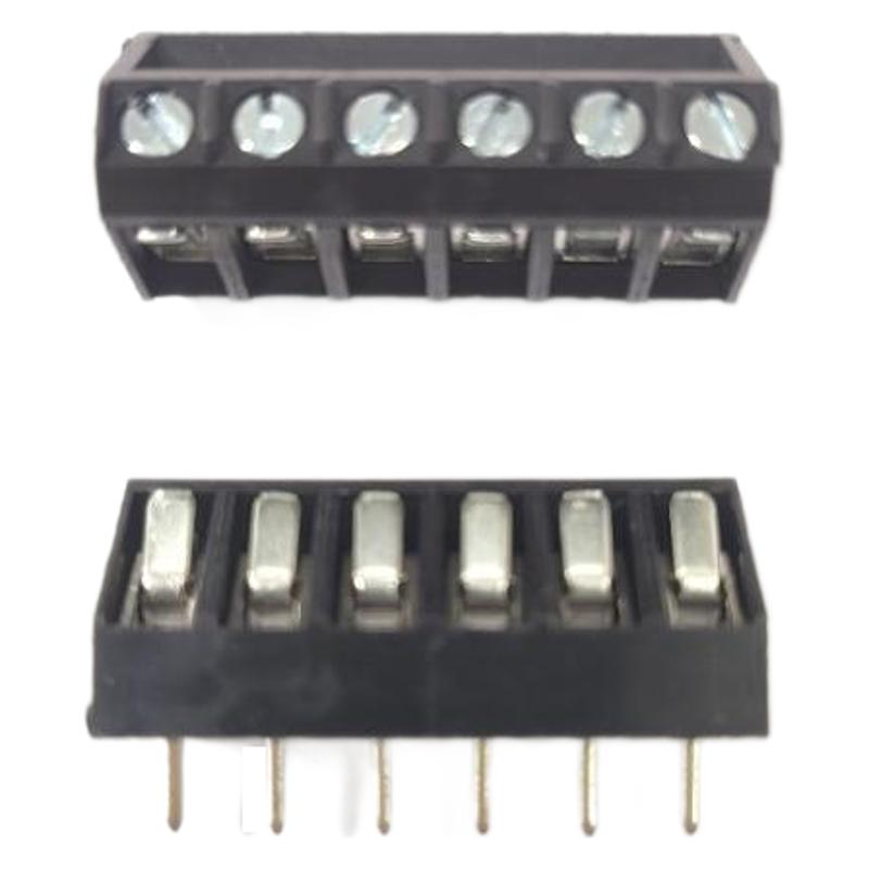 Black Terminal Block Dc102/Kf330-5.0 Pitch 6-Position Terminal Block Binding Post