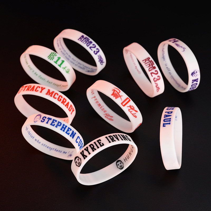 Basketball Bracelet Kobe James Curry Irving Harden Durant Avatar Lava Silicone Wristband Luminous Fan