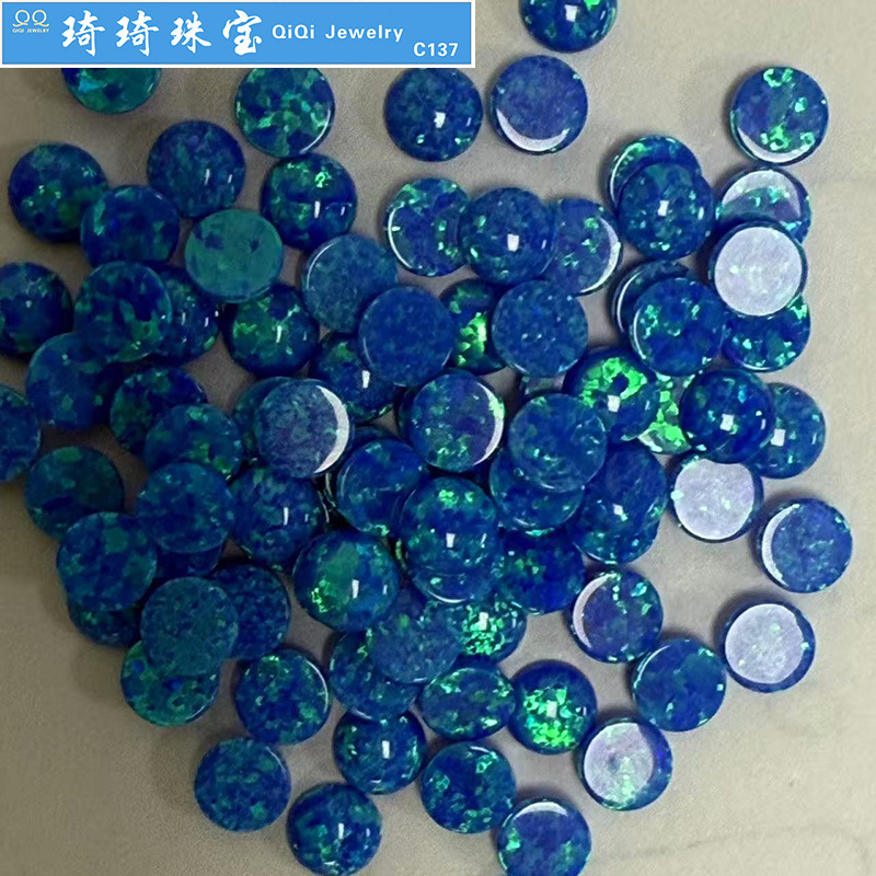 Manufacturer Supplies Jewelry Decoration Oval Opal Round Surface Accessories Loose Stone Opal Ring Surface Opal Stone