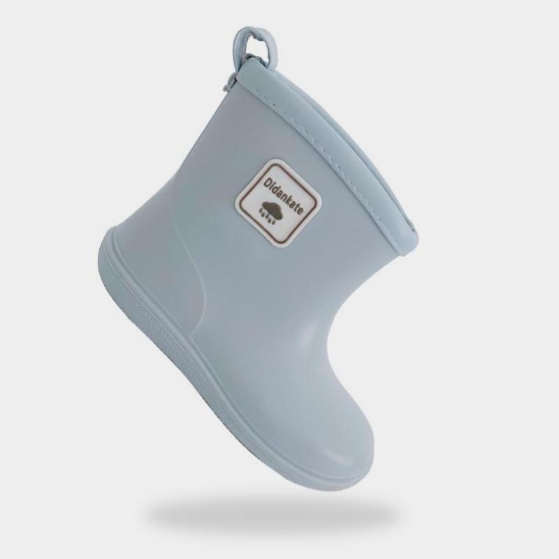 didankate Children's Rain Boots Baby's Rain Boots Waterproof Rubber Boots Small Boys and Girls Water Shoes Simple Medium Rubber Boots