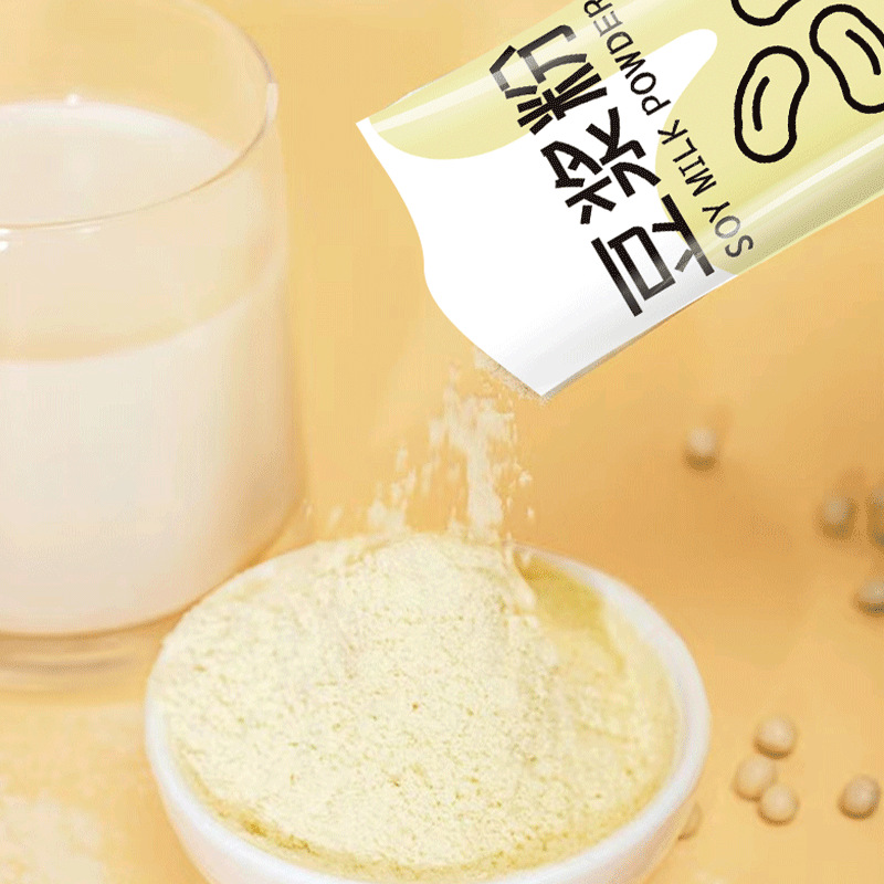 Soy Milk Powder Non-Gmo Soybean Pure Soy Powder Instant Even Dimension Breakfast Meal Replacement Pure Soy Milk Powder 25G/Bag