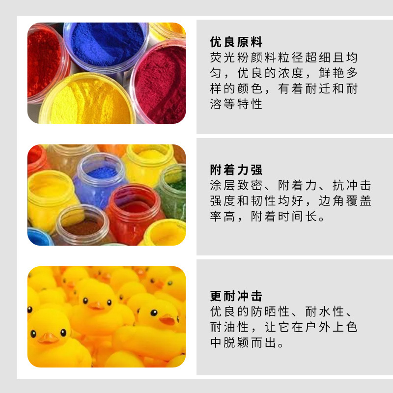Fluorescent Pigment Fluorescent Powder Solvent-Resistant Fluorescent Orange Orange Fluorescent Powder Temperature-Resistant Paint