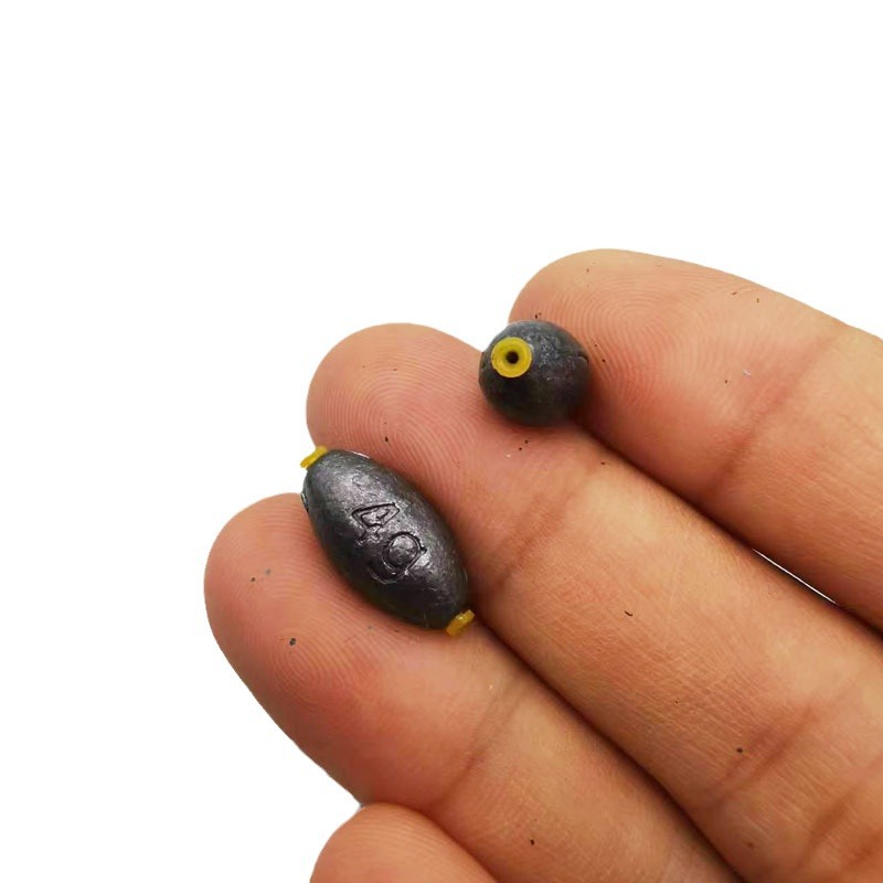 Tongxin lead pendant mini plastic core small lead pendant traditional fishing small lead pendant olive hollow lead pendant 0.4g 1G Wholesale