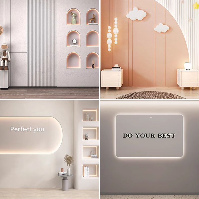 2025 Accessible Luxury Live Broadcast Room Background Wall Cloth 3D Stereo Wall Cloth High-End Internet Celebrity Live Broadcast Room Scene Layout Classy