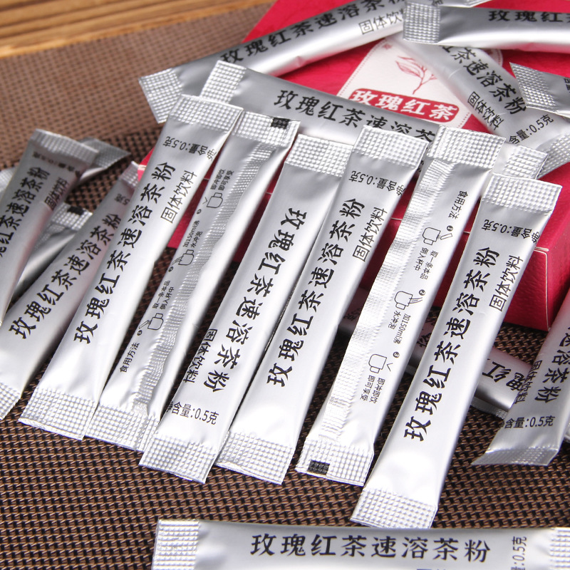 Yunnan Black Tea Rose Instant Tea Portable Rose Black Tea Powder Bag Extract Instant Drink Wholesale