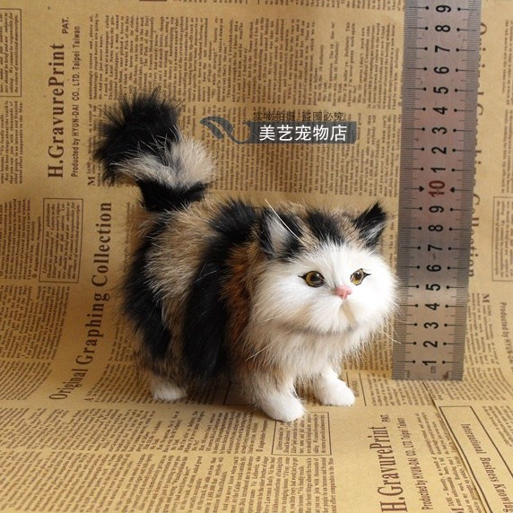 Simulation cat simulation cat set four cat sets five cat cross-border products simulation cat animal cat flower cat decoration gift