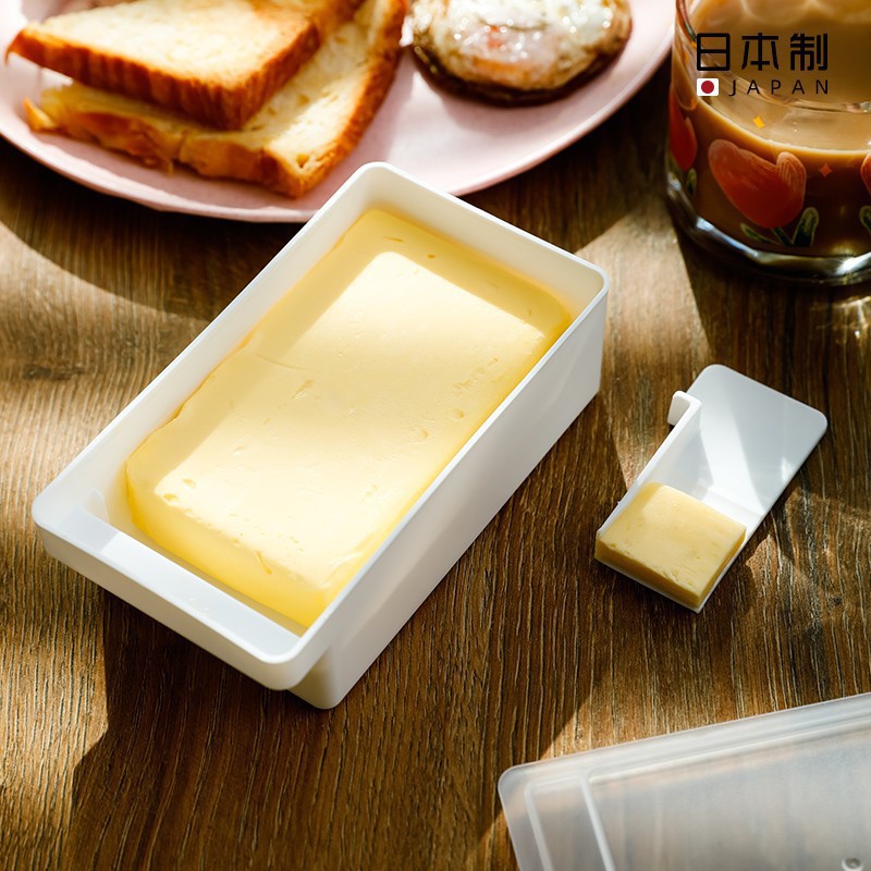 Japanese-style butter cutting storage box refrigerator storage box with lid cheese cheese crisper cheese butter cutter