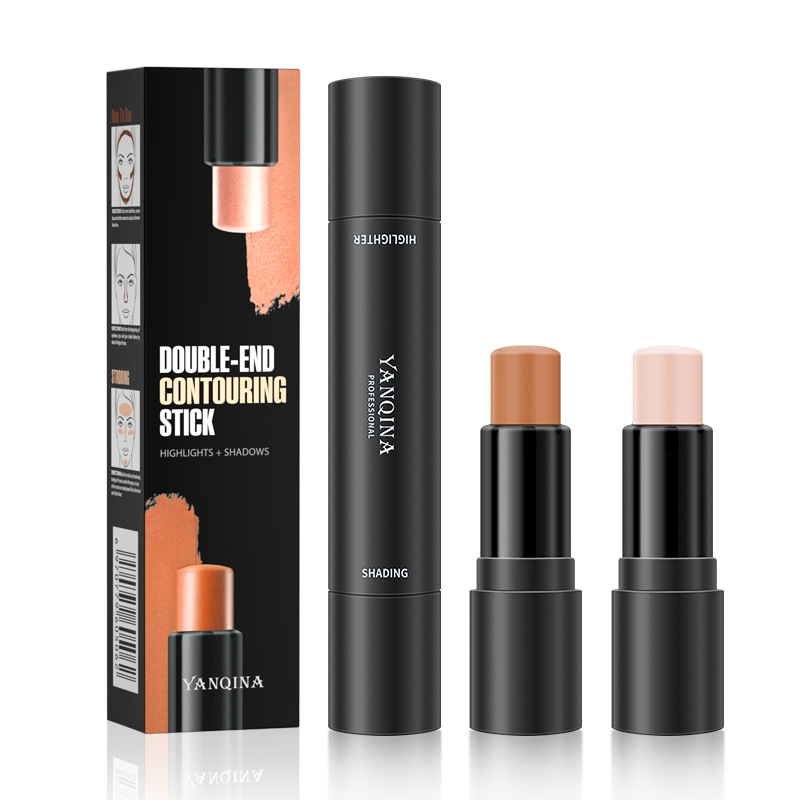 Yanqina Yanqiina Double-Ended Highlight Stick Stereo Shadow Concealer V-Face Brightening Natural Highlight Contour Pen