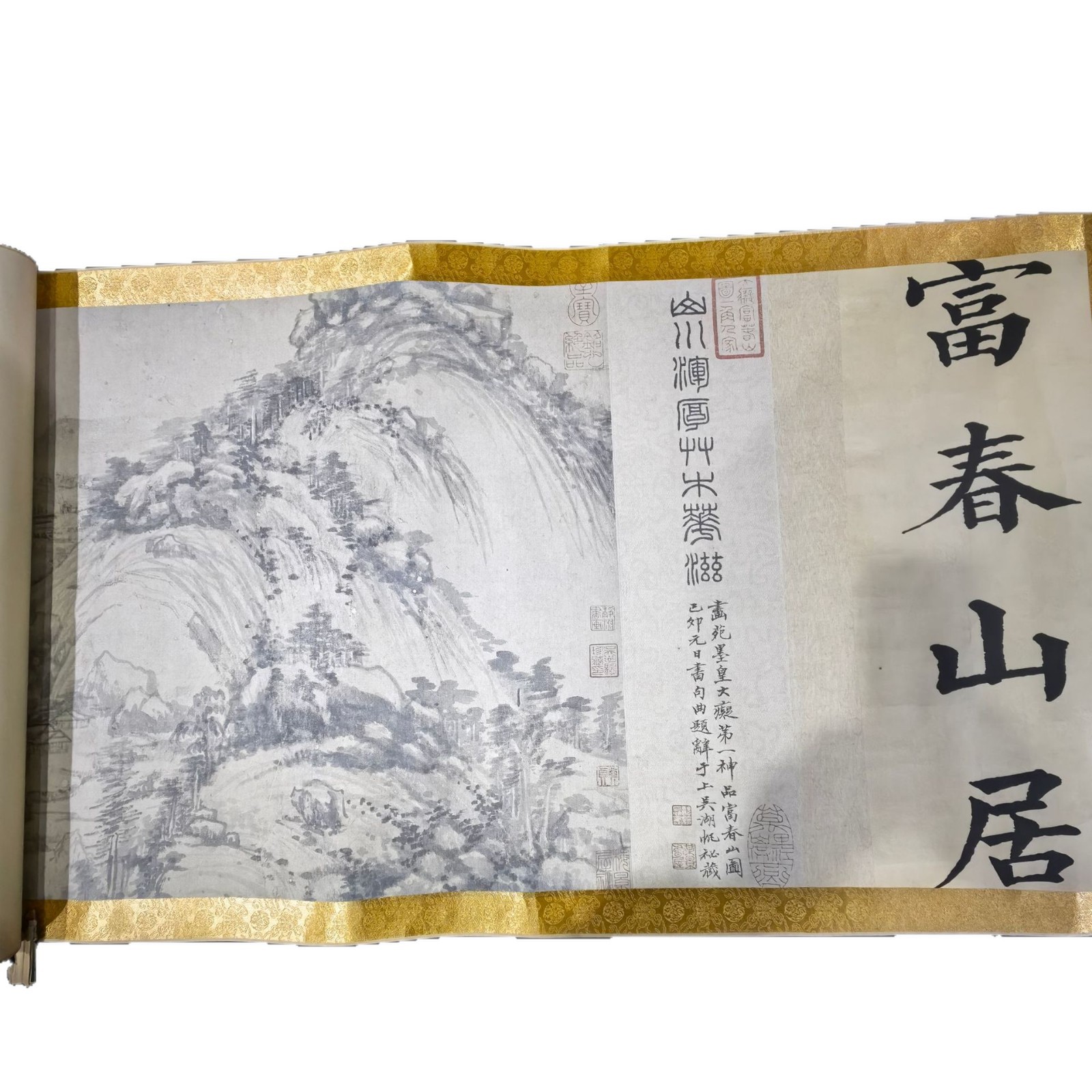 Antique-Style Famous Paintings 4m Long Scroll Eight Immortals Divine Powers Turangting Preface Dharma Realm Origins Fuchun Mountain Residence Factory Direct Sale