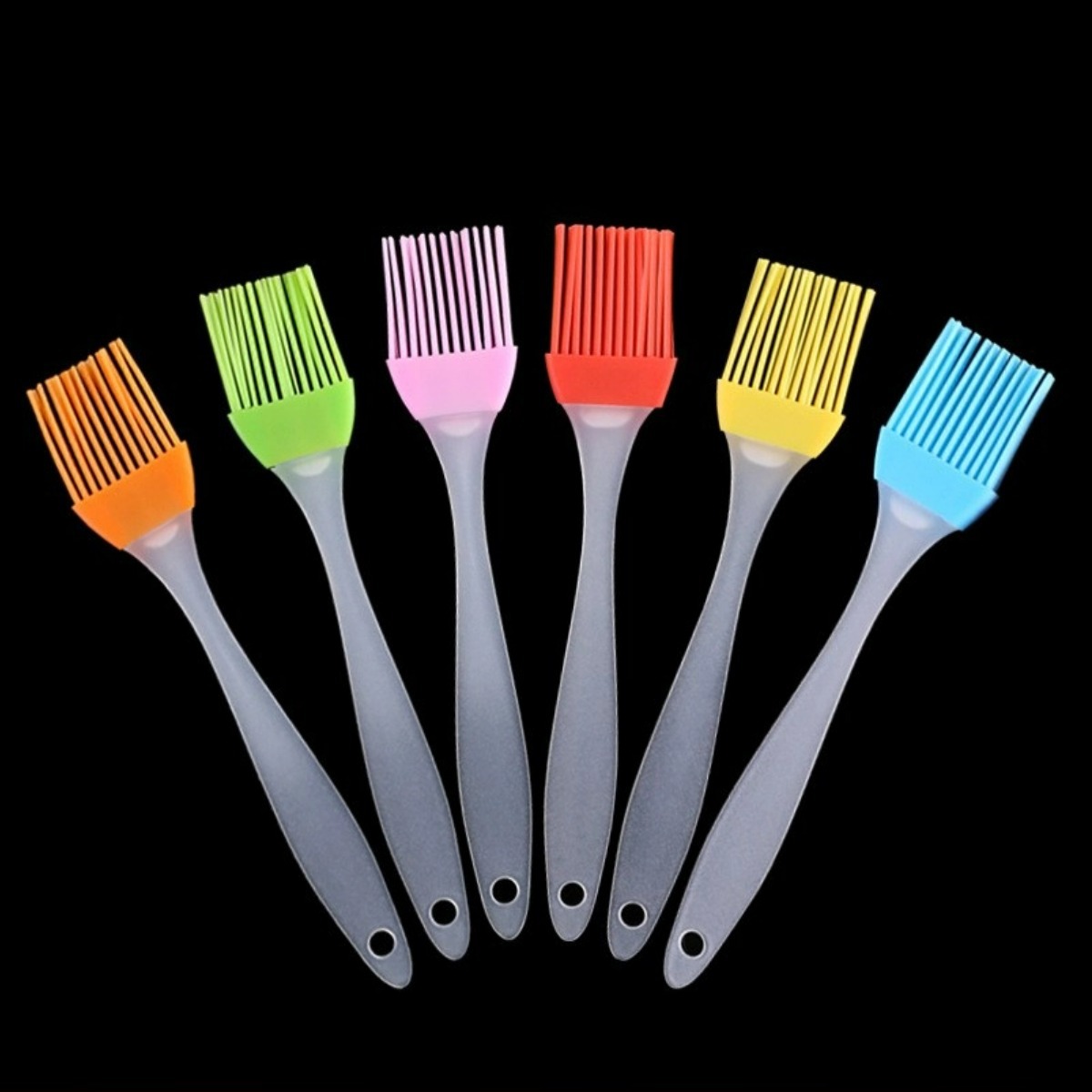 Kitchen Food-Grade Silicone Small Brush for Baking Pancakes and Cakes, High-Temperature Resistant Barbecue Brush, Oven Silicone Brush