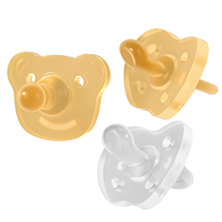 New baby pacifier daily night use round mouth flat mouth play mouth liquid silicone one-time molding storage box set