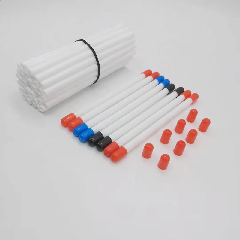 White cat teasing handle tube cat teasing stick pp small white tube outer diameter 8mm length 15cm pet cat toy accessories