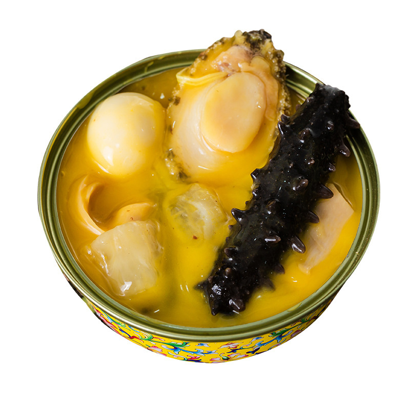 Authentic Golden Soup Buddha Jumps Wall Heated Ready-To-Eat Canned Fresh Seafood Sea Cucumber Abalone Fish Maw Gift Premium Gift Box